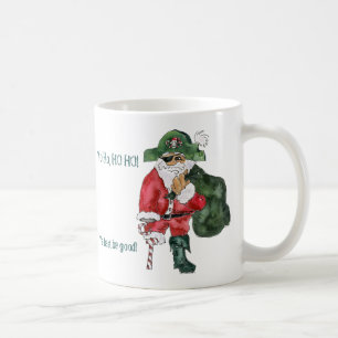 Caneca do Natal do pirata do papai noel