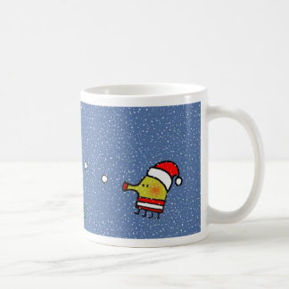Caneca do Natal do salto do Doodle