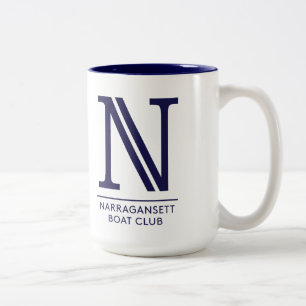 Caneca do NBC com crista e logotipo de N
