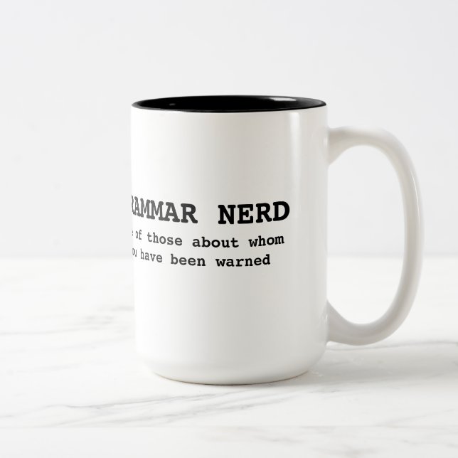 Caneca do nerd da gramática (Direita)