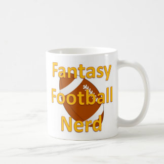 Caneca do nerd do futebol da fantasia