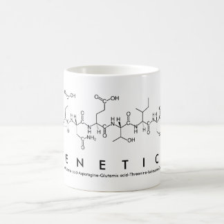 Caneca do nome do peptide da genética