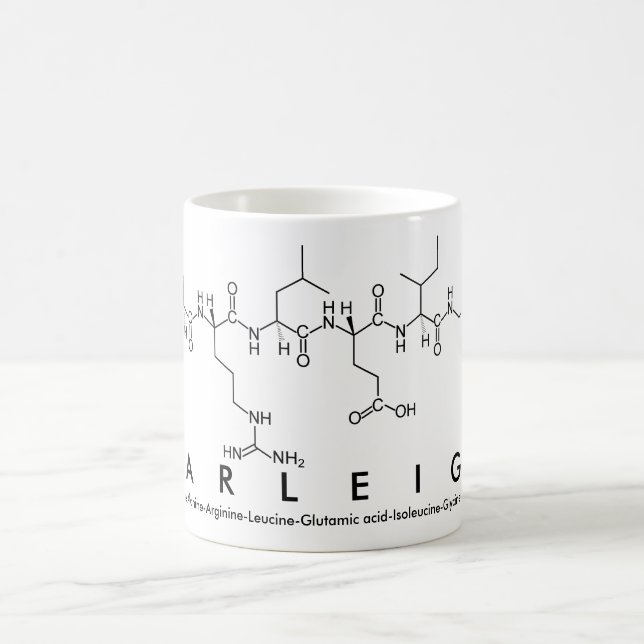 Caneca do nome do peptide de Carleigh (Centro)