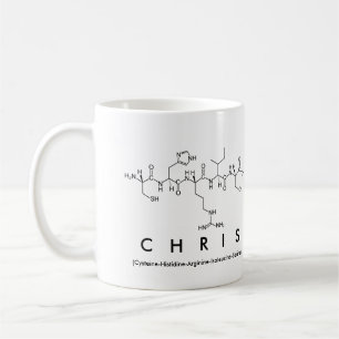 Caneca do nome do peptide de Chris