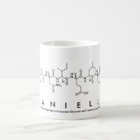 Caneca do nome do peptide de Danielle