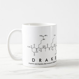 Caneca do nome do peptide de Drake