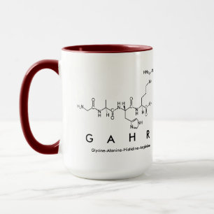 Caneca do nome do peptide de Gahr