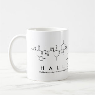 Caneca do nome do peptide de Halle