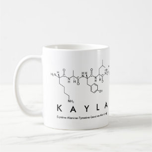 Caneca do nome do peptide de Kayla