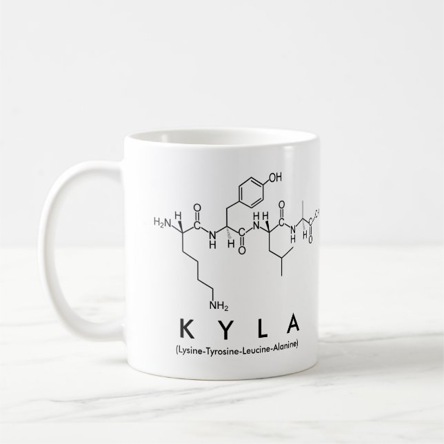 Caneca do nome do peptide de Kyla (Esquerda)