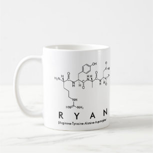 Caneca do nome do peptide de Ryan