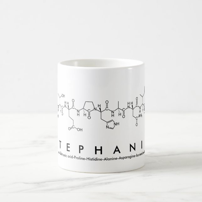 Caneca do nome do peptide de Stephanie (Centro)