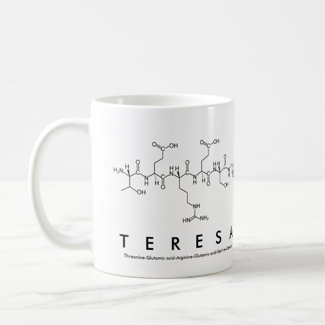 Caneca do nome do peptide de Teresa (Esquerda)