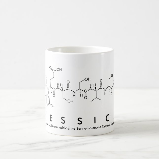 Caneca do nome do peptide de Yessica (Centro)