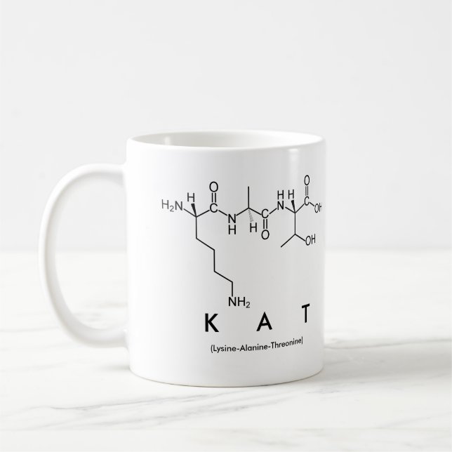 Caneca do nome do peptide do Kat (Esquerda)
