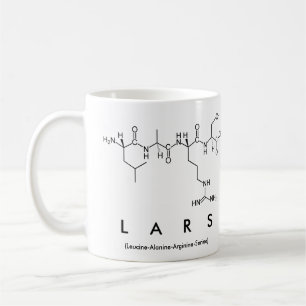 Caneca do nome do peptide do Lars