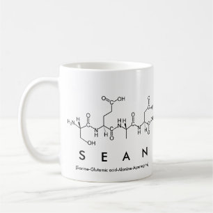 Caneca do nome do peptídeo do Sean