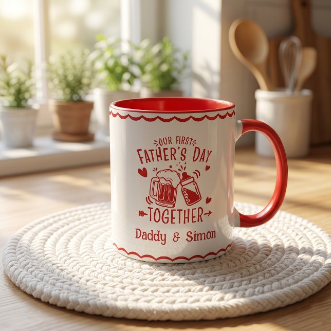Caneca do Nosso Primeiro Dia dos Pais Juntos (Criador carregado)