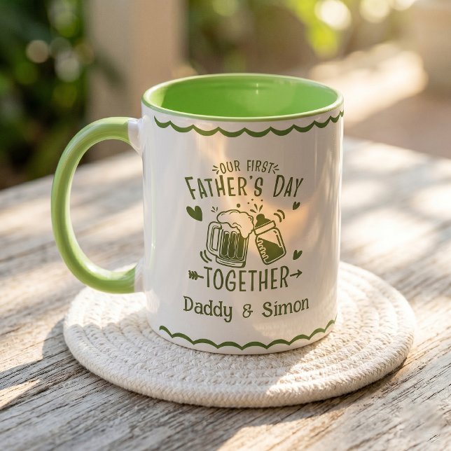 Caneca do Nosso Primeiro Dia dos Pais Juntos (Criador carregado)