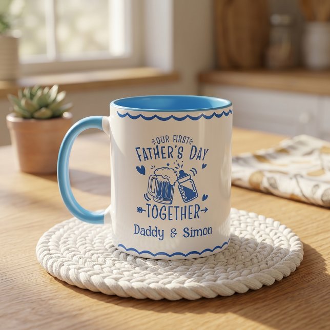 Caneca do Nosso Primeiro Dia dos Pais Juntos (Criador carregado)