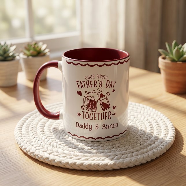 Caneca do Nosso Primeiro Dia dos Pais Juntos (Criador carregado)
