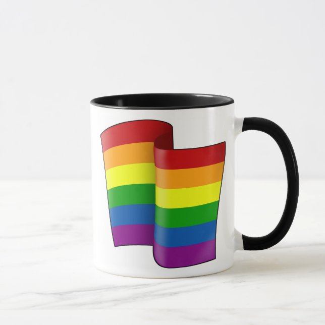 Caneca do orgulho do arco-íris do vôo (Direita)