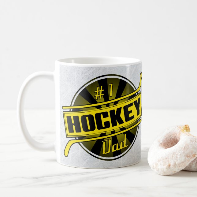 Caneca do Pai de Hockey Número 1 (Com Donut)
