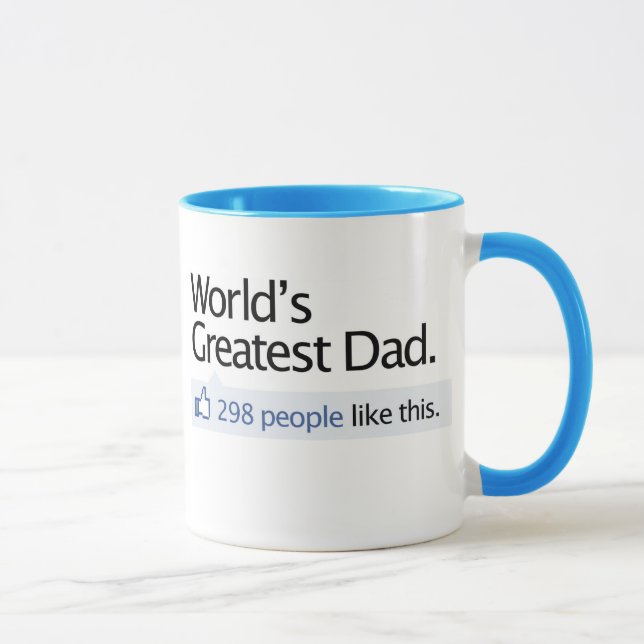 Caneca do pai do mundo de Facebook a grande (Direita)