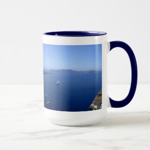 Caneca do panorama de Santorini