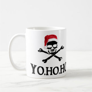 Caneca do papai noel do pirata de Yo Ho Ho