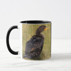Caneca do pássaro corvo-marinho de crista dupla