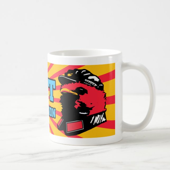 Caneca do pássaro de Mao do Twitter da revolução (Direita)