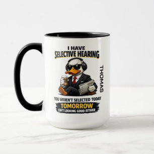 Caneca do pato com Audição Seletiva Colega de tr