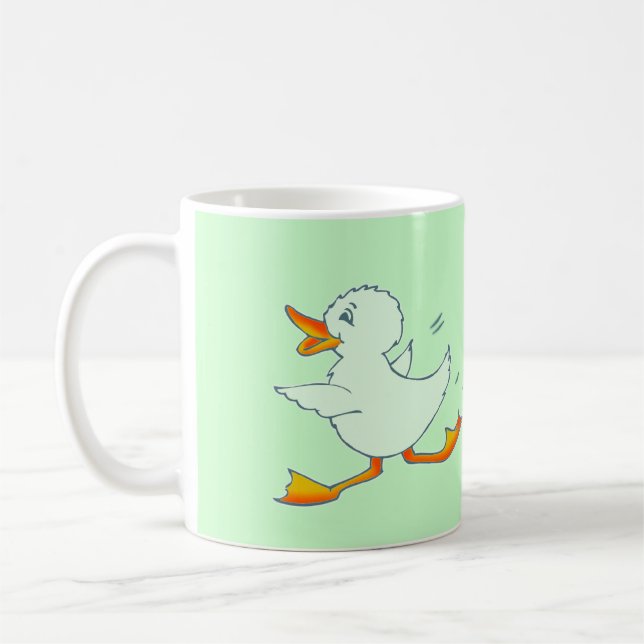 Caneca do pato do verde da hortelã de Quackers (Esquerda)