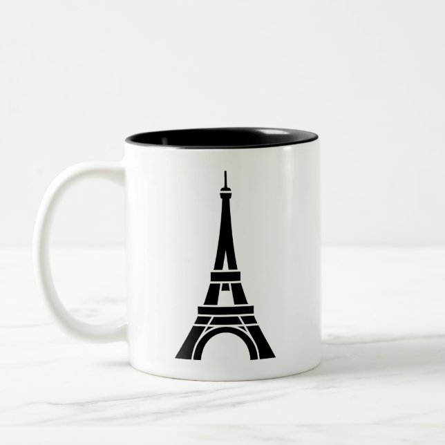 Caneca do pictograma da torre Eiffel (Esquerda)