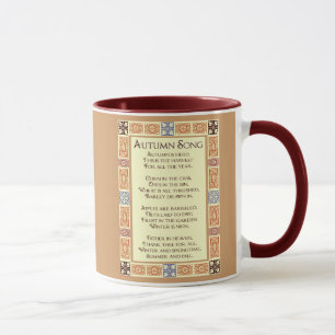 Caneca do poema da acção de graças da canção
