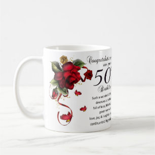 Caneca do presente de aniversário da esposa 50th