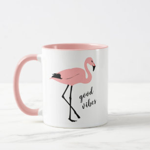 Caneca do preto do rosa das impressões do flaming