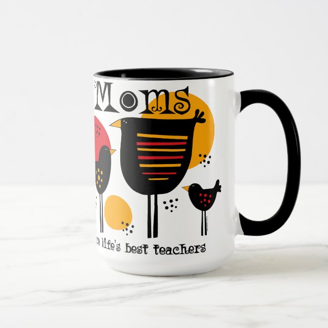 Caneca do professor da vida da mamã a melhor (Direita)