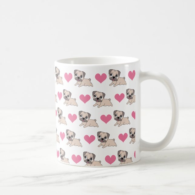 Caneca do Pug do amor (Direita)