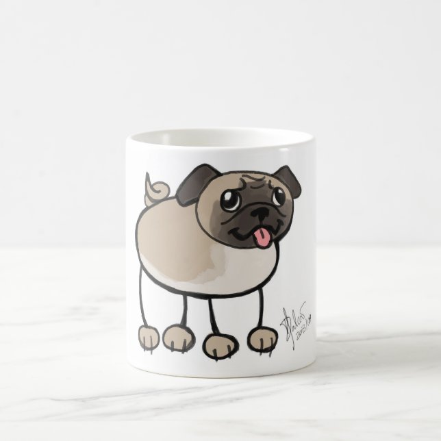 Caneca do Pug do Scribble (Centro)