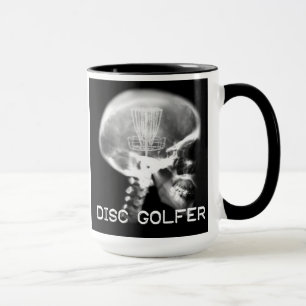 caneca do raio do golfe x do disco