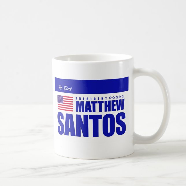 caneca do Re-elect Matt Santos (Direita)