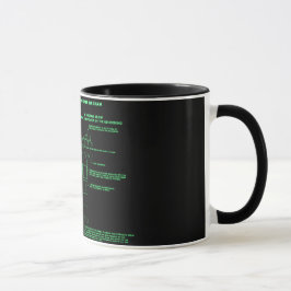 Caneca do registro dourado da nave espacial da