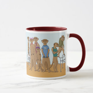 Caneca do retrato da família de Meerkat