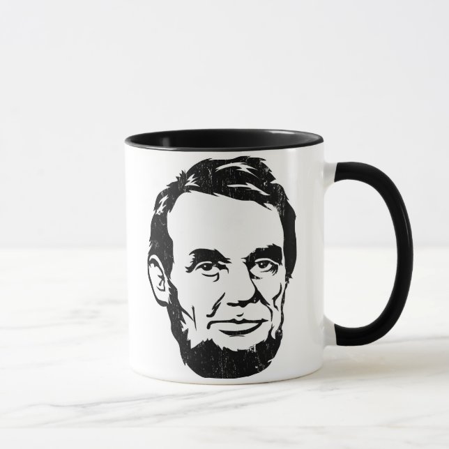 Caneca do retrato de Abraham Lincoln (Direita)