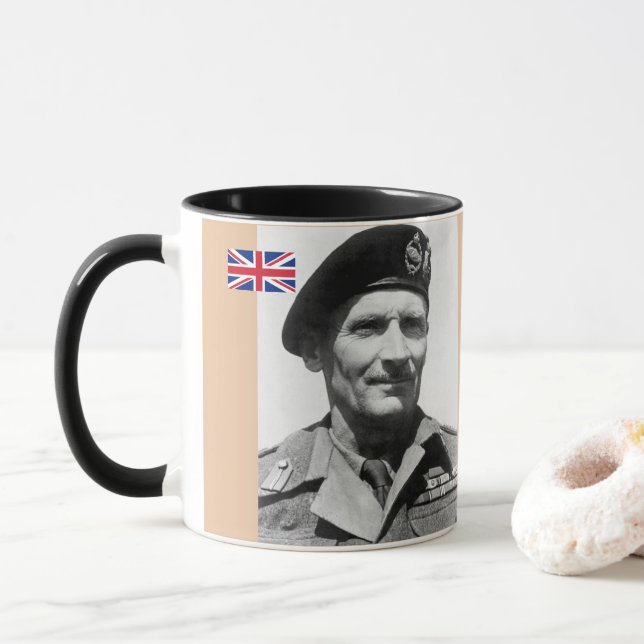 Caneca do retrato do general Montgomery "Monty" (Com Donut)