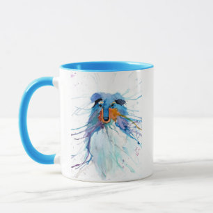 Caneca do Rough Collie Azul