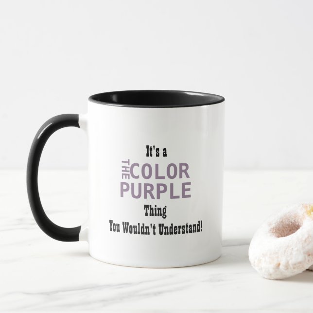 Caneca do roxo da cor (Com Donut)
