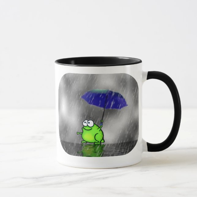 Caneca do sapo do dia chuvoso (Direita)